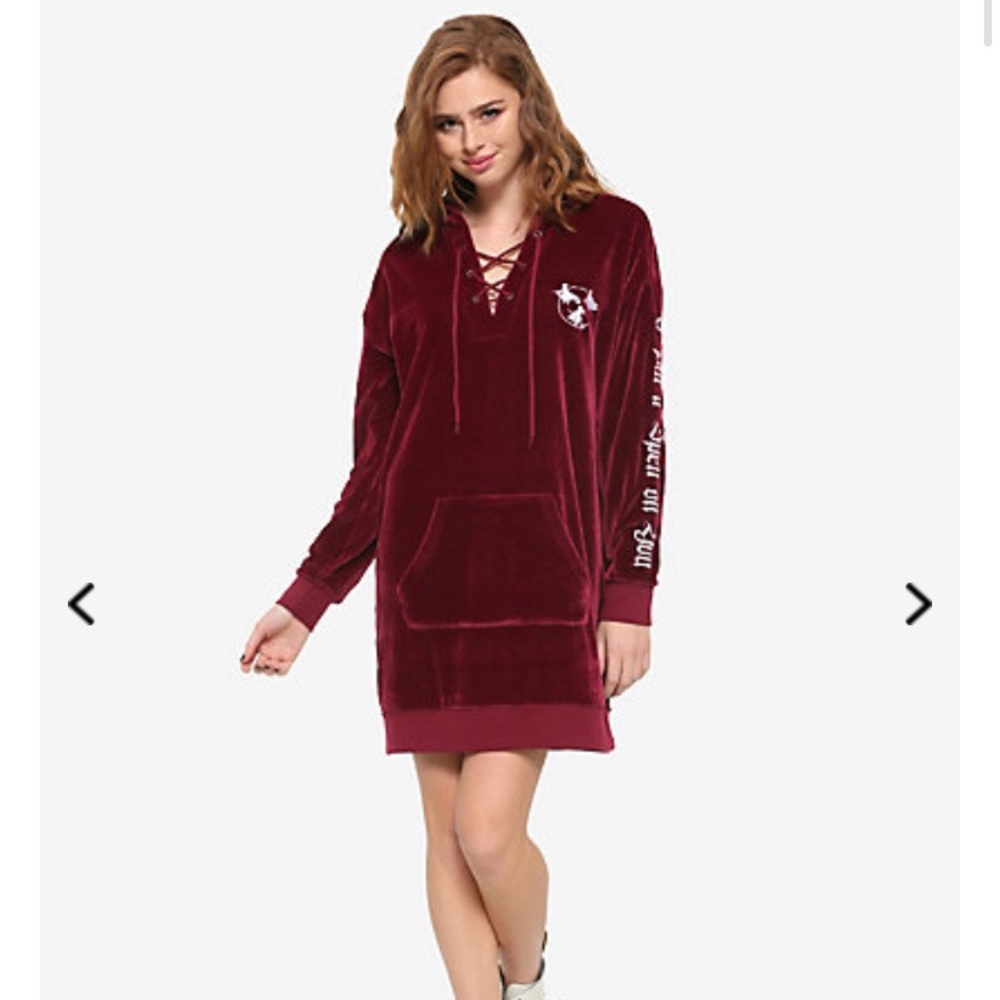 Hocus pocus velour hoodie dress